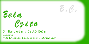 bela czito business card